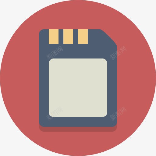 记忆卡SIM卡圆形图标png_新图网 https://ixintu.com Memory SIM卡 card sim 记忆卡