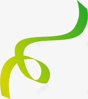 绿色创意渐变丝带png免抠素材_新图网 https://ixintu.com 丝带 创意 渐变 绿色
