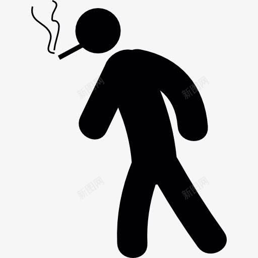 男人吸烟图标png_新图网 https://ixintu.com 人 抽烟 散步 男人吸烟