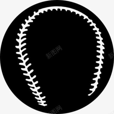 黑色的棒球球图标图标