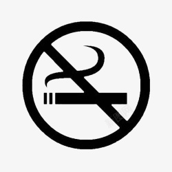 阻挠的简约时尚严禁吸烟的图标高清图片