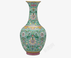 古董青花瓷花瓶素材