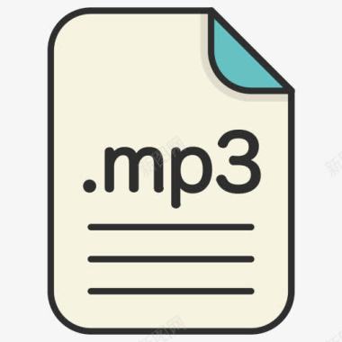 音频文件延伸文件格式MP3文件图标图标