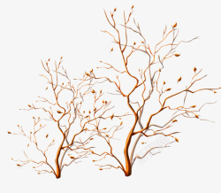 卡通手绘干枯的树枝素材