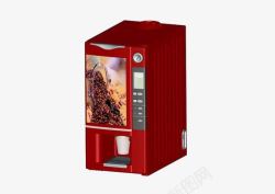 红色咖啡机红色咖啡机自动售货机高清图片