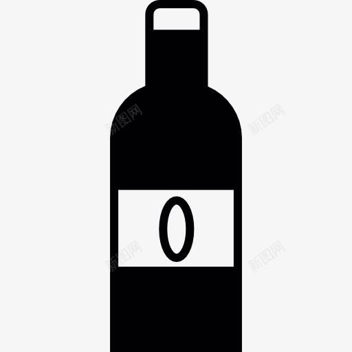 黑瓶图标png_新图网 https://ixintu.com 喝酒 容器 瓶 酒类 食品 饮料