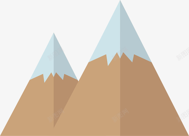 水彩卡通大山矢量图ai免抠素材_新图网 https://ixintu.com 创意 卡通 大山 手绘 棕色 水彩 设计 矢量图