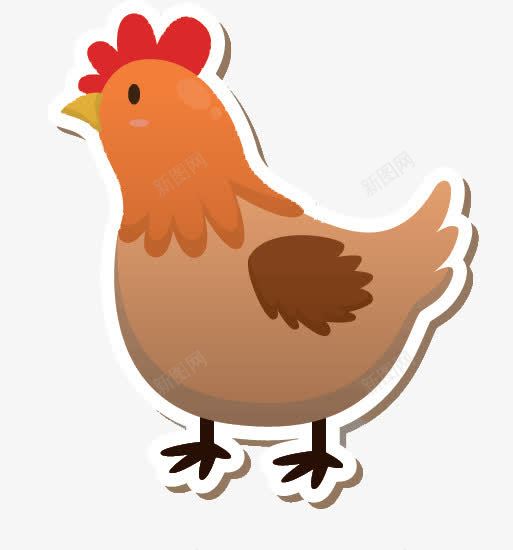 手绘鸡动物png免抠素材_新图网 https://ixintu.com 公鸡 动物 卡通 手绘