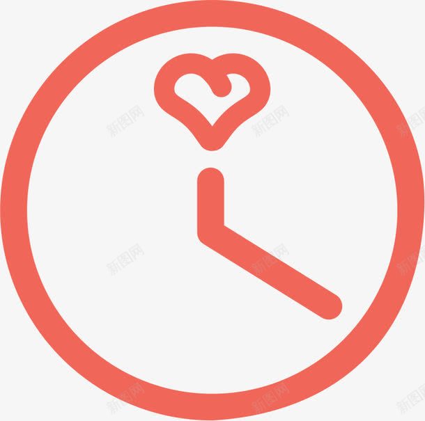 红色涂鸦圆形钟表效果图标png_新图网 https://ixintu.com 圆形 效果 涂鸦 红色 钟表