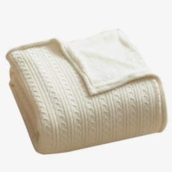 冬季羊羔绒毛毯白色双面毛毯高清图片