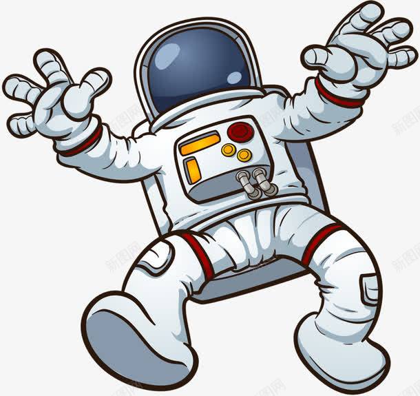 行走的宇航员png免抠素材_新图网 https://ixintu.com 卡通 宇航服 白色 科技