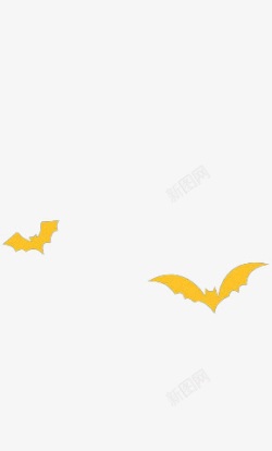卡通黄色蝙蝠素材