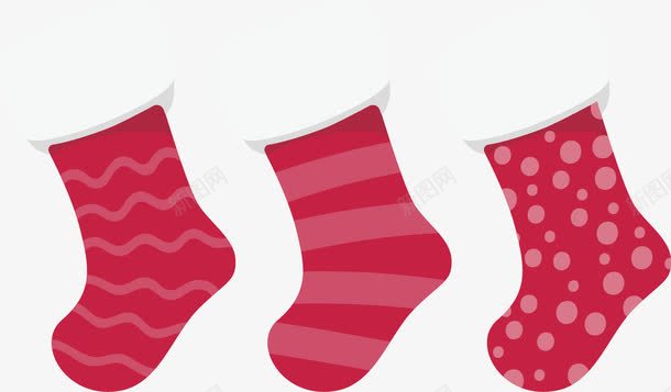 花纹装饰圣诞袜png免抠素材_新图网 https://ixintu.com 圣诞礼物 圣诞节 圣诞袜 矢量png 红色圣诞袜 装礼物