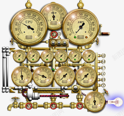 水表png免抠素材_新图网 https://ixintu.com 复古 欧式 水压 物件