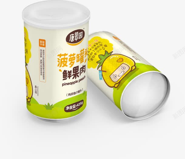 唐翠园菠萝罐头png免抠素材_新图网 https://ixintu.com 产品实物唐翠园菠萝罐头 听装罐头 水果罐头 铁盒装 食品