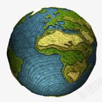 卡通手绘地球png免抠素材_新图网 https://ixintu.com 卡通手绘地球 地球 彩色地球 非洲地球