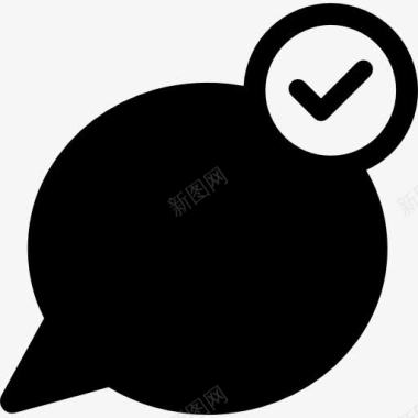 泡泡和检查图标图标