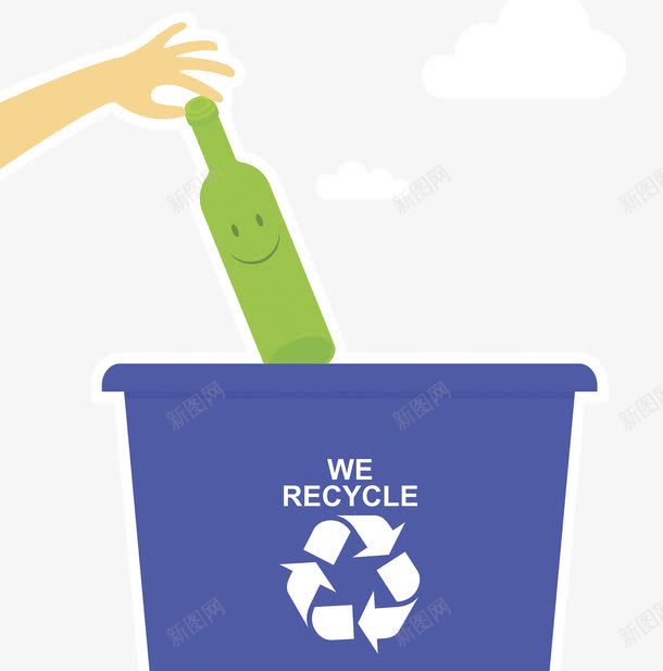 循环利用垃圾桶png免抠素材_新图网 https://ixintu.com 回收使用 垃圾桶 循环利用 扔东西