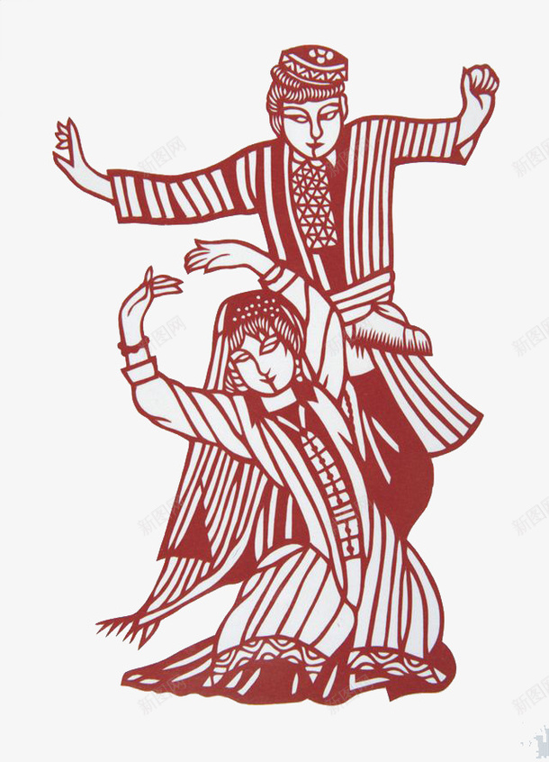 古典舞蹈png免抠素材_新图网 https://ixintu.com 免扣 剪纸 卡通人物跳舞 古典舞蹈 红色 跳舞的男女