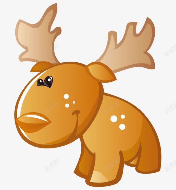 卡通手绘可爱黄色小鹿png免抠素材_新图网 https://ixintu.com 卡通的动物 可爱的小鹿 手绘的小鹿 黄色的小鹿