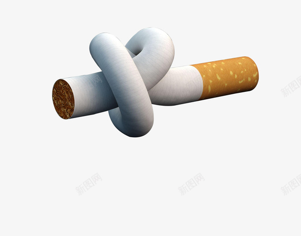 吸烟有害健康png免抠素材_新图网 https://ixintu.com 健康 吸烟 打结 香烟