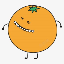 卡通可爱的香橙素材
