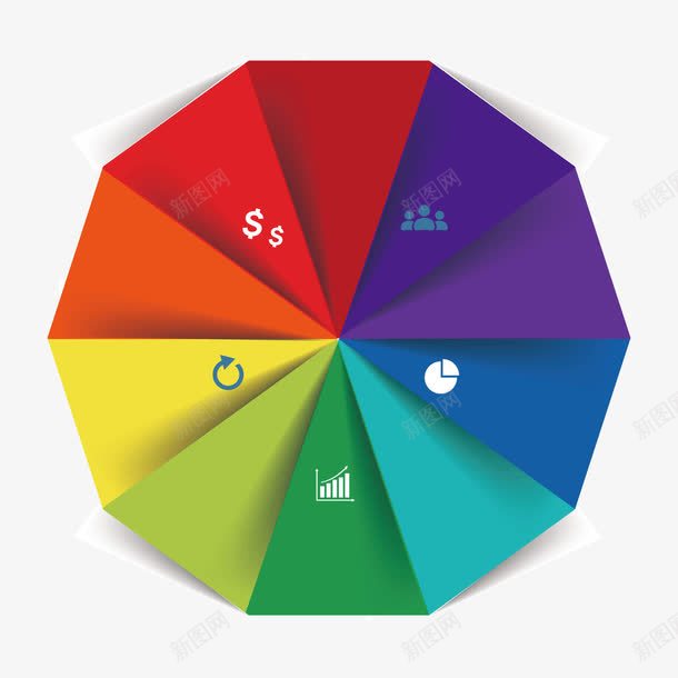 彩色圆形分布图png免抠素材_新图网 https://ixintu.com 分布 图表 彩色 素材