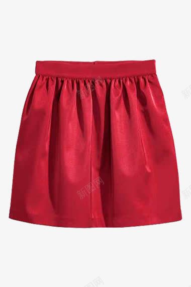 红色短裙png免抠素材_新图网 https://ixintu.com 短裙 简约 红色 褶皱