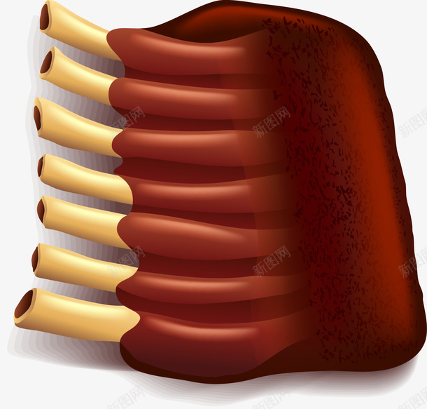 排骨矢量图eps免抠素材_新图网 https://ixintu.com 排骨 食物 矢量图