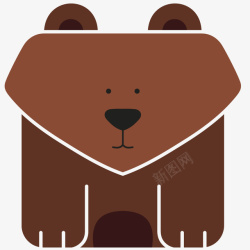 动物棕熊矢量图素材