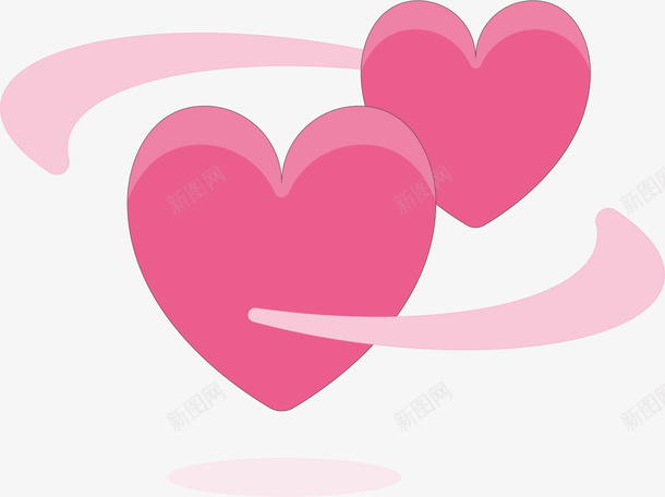 两个粉色爱心png免抠素材_新图网 https://ixintu.com 两个 创意 卡通 双倍 拥抱 插画 爱心 粉色