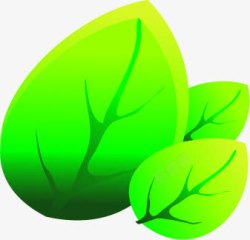 绿色植物树叶效果卡通素材