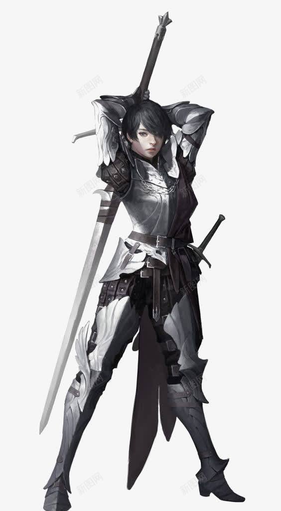 骑士png免抠素材_新图网 https://ixintu.com 卡通人物 手绘 短发 钢盔
