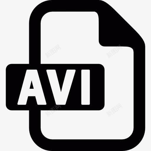 AVI文件图标png_新图网 https://ixintu.com 数据 视频 视频技术 音频格式