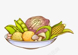 玉米杆手绘食物高清图片
