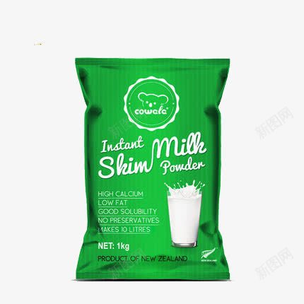 绿色新西兰脱脂奶粉png免抠素材_新图网 https://ixintu.com 产品实物 新西兰 绿色 脱脂奶粉 营养