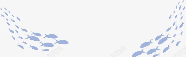 卡通手绘鱼群png免抠素材_新图网 https://ixintu.com 卡通 手绘 鱼群