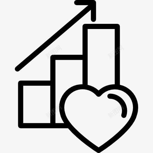 越来越多的光柱图标png_新图网 https://ixintu.com 医学 医疗 卫生 增加 心 心脏状况 条形图