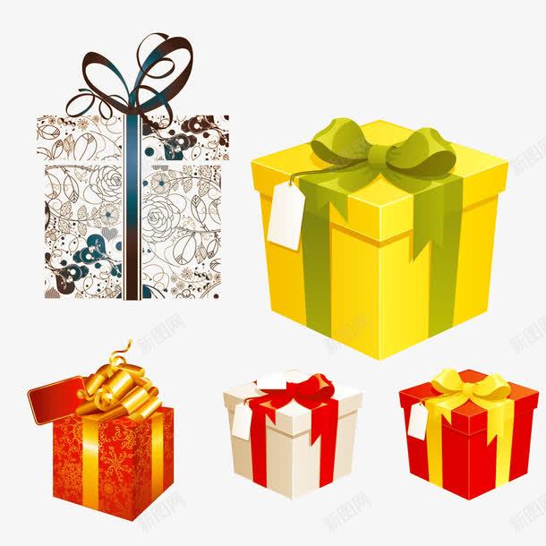 五款礼物盒png免抠素材_新图网 https://ixintu.com PNG图片 PNG图片素材 PNG素材 PNG素材免费下载 卡通 礼物 礼物盒