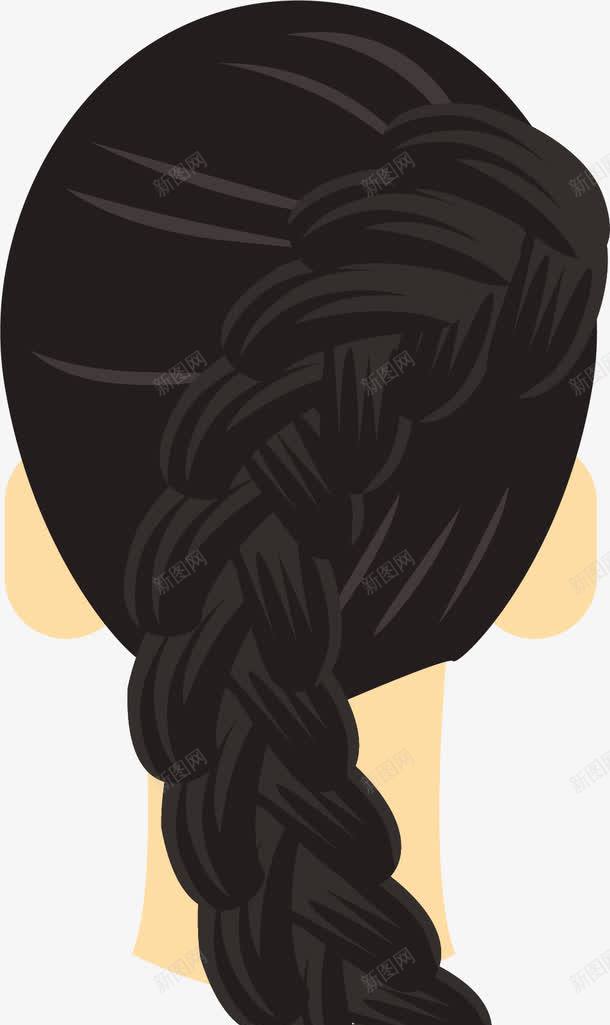 辫子齐腰女性发型png免抠素材_新图网 https://ixintu.com 发型 时尚 潮流 潮流发型 辫子 辫子发型