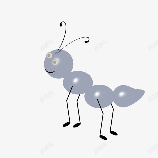 简笔画蚂蚁png免抠素材_新图网 https://ixintu.com 小蚂蚁 简笔画 素描 蚂蚁