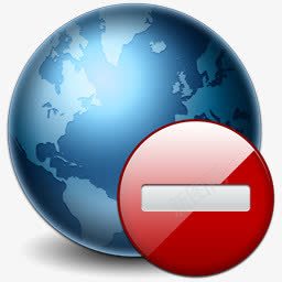 蓝色地球禁止图标图标