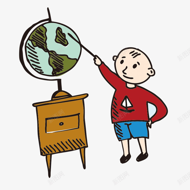 指着地球仪的男孩png免抠素材_新图网 https://ixintu.com PNG图形 PNG装饰 卡通 地球仪 男孩 装饰