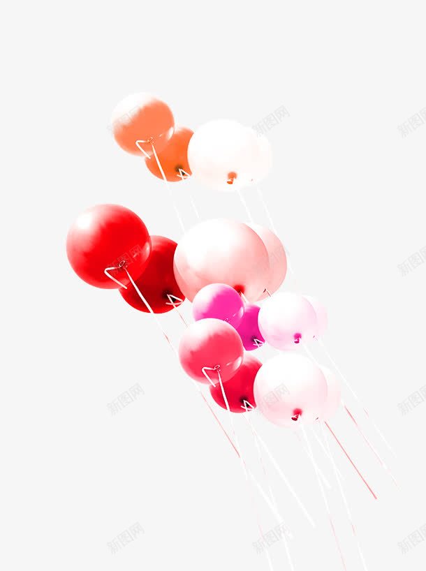 放飞氢气球png免抠素材_新图网 https://ixintu.com 情人节元素 放飞 气球 氢气球 空中 红色气球