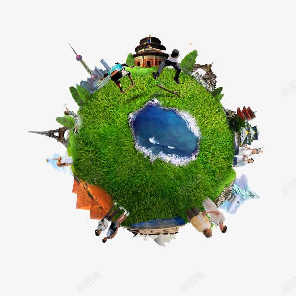 创意绿色环保地球png免抠素材_新图网 https://ixintu.com 创意 地球 环保 绿色