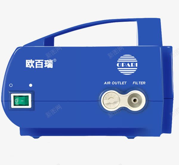 欧百瑞空气压缩式雾化器png免抠素材_新图网 https://ixintu.com 产品实物 免费png 持续工作 耐用 蓝色