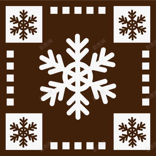 咖啡色雪花图案png免抠素材_新图网 https://ixintu.com 咖啡色雪花 简约图案 装饰图案 雪花标志