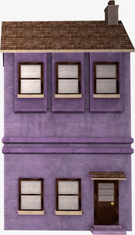 卡通紫色墙壁房子png免抠素材_新图网 https://ixintu.com 卡通房子 卡通紫色 墙壁 房子 紫色 紫色卡通