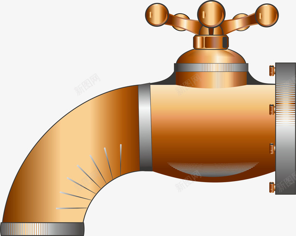 水龙头金属下水管道矢量图ai免抠素材_新图网 https://ixintu.com 下水管道 下水管道疏通 包下水管道 开关 放水 金属下水管道 金属管道 矢量图