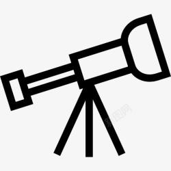 天文学的镜头望远镜图标高清图片